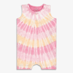 Baby tank shortie in tie-dye