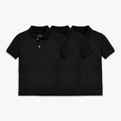 Kids short sleeve pique polo 3-pack