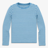Kids long sleeve rib tee in stripe