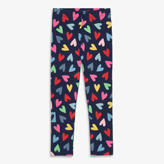 Kids classic legging in rainbow candy hearts