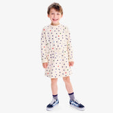 Clearance kids sweatshirt dress in confetti dots