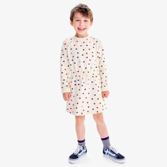 Clearance kids sweatshirt dress in confetti dots