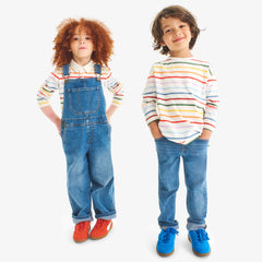 Clearance kids long sleeve polo in rainbow stripe