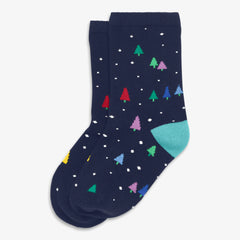 Clearance kids crew sock in rainbow forest