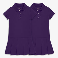 Kids pique polo dress 2-pack