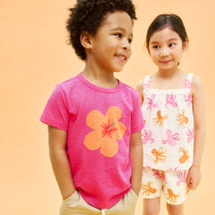Kids cotton gauze tank in octopus pals