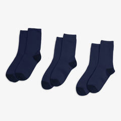 Clearance kids ribbed crew sock 3-pack