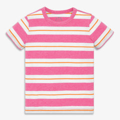 Kids heathered tee in multi stripe