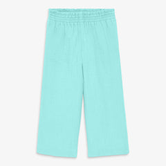 Kids cotton gauze cropped easy pant