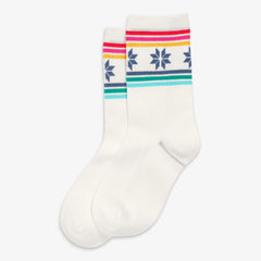 Clearance kids crew sock in snowflake fair isle