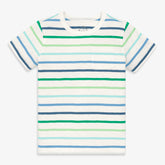 Kids slub pocket tee in multi stripe
