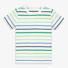 Kids slub pocket tee in multi stripe
