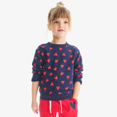Kids sweatshirt in confetti hearts