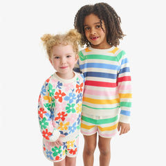 Kids recess short in candy stripe
