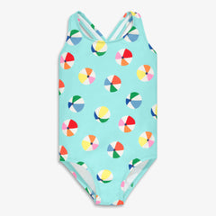 Kids tank swimsuit in beach balls