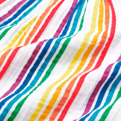 Clearance kids cotton gauze tank dress in mini rainbow stripe