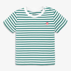 Baby embroidered stripe tee
