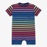 Clearance baby pocket shortie in double rainbow stripe