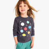 Kids long sleeve rainbow galaxy tee