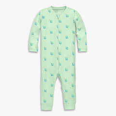 Baby organic zip romper in baby bugs