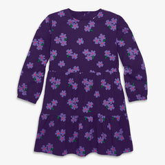 Clearance kids tiered dress in violets