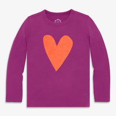 Kids long sleeve heart tee