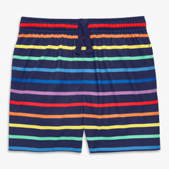 Clearance kids drawstring pj short in rainbow stripe