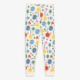 Kids organic PJ pant in rainbow garden party