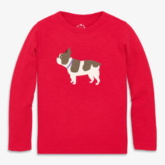 Kids long sleeve frenchie tee