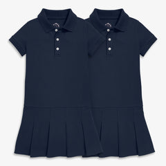Kids pique polo dress 2-pack