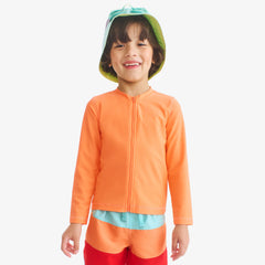Kids long sleeve full-zip rash guard