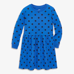 Clearance kids cozy pocket dress in dot