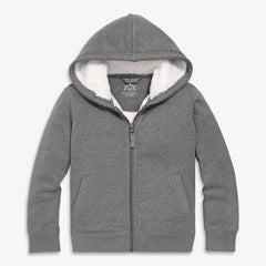 Kids teddy fleece-lined zip hoodie