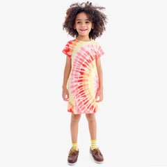 Clearance kids t-shirt dress in tie-dye
