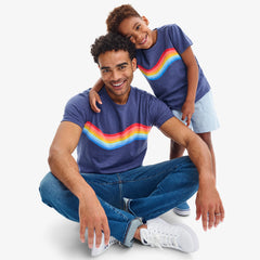 Kids rainbow wave tee