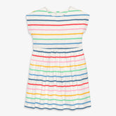 Kids backyard dress in rainbow stripe