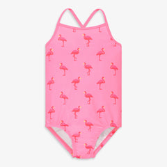 Kids swimsuit in flamingos