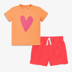 Baby heart tee set
