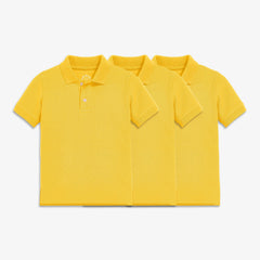 Kids short sleeve pique polo 3-pack