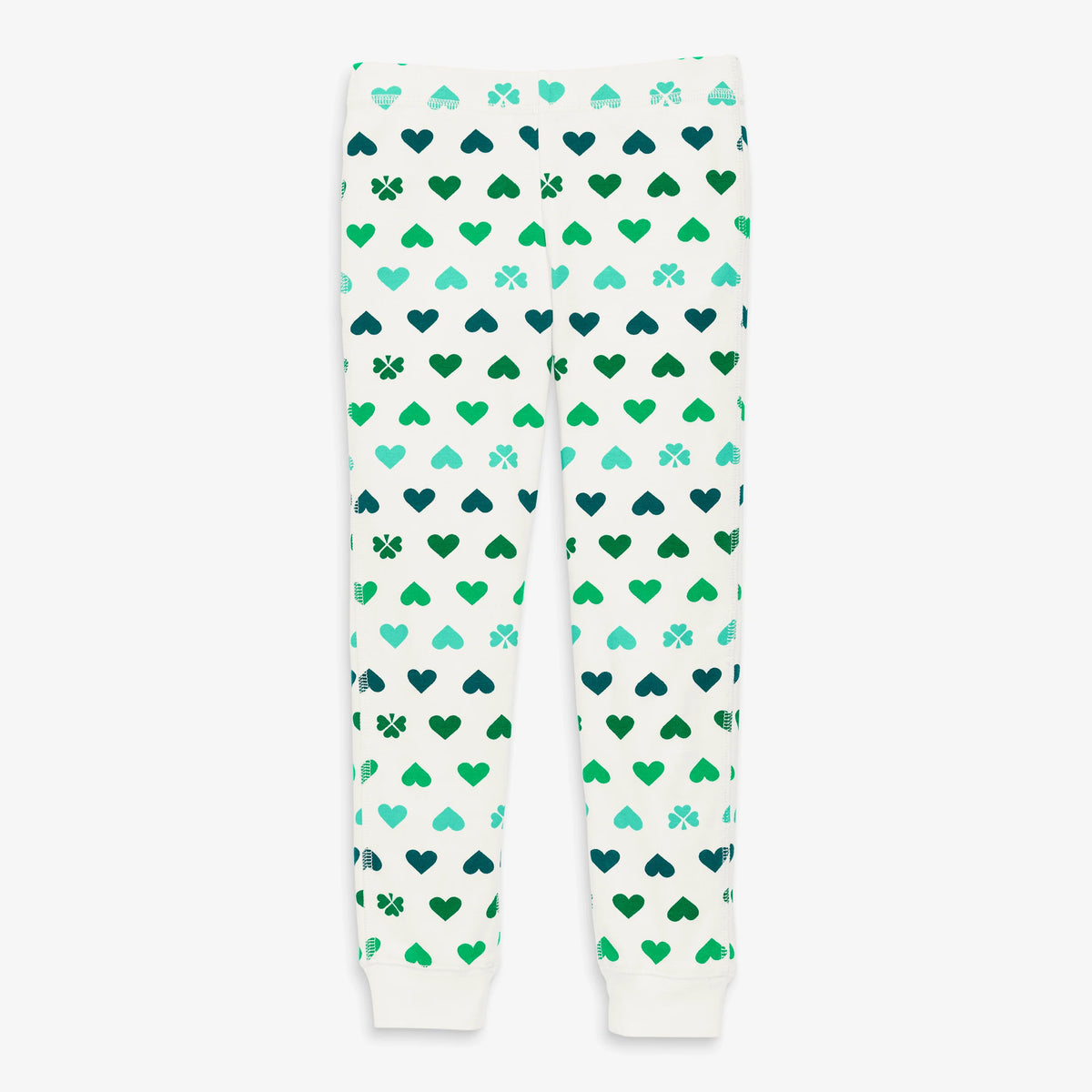 Clearance kids organic pj pant in lucky clovers