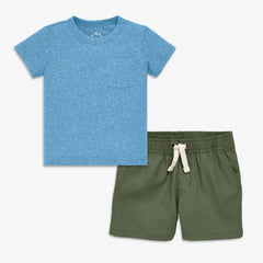 Baby heathered tee set