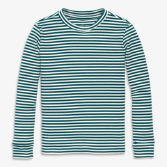 Kids organic long sleeve PJ top in stripe