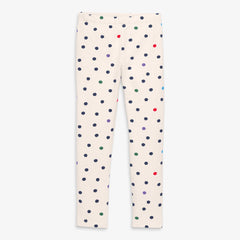 Clearance kids french terry cozy legging in confetti dots