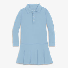 Kids long sleeve pique polo dress