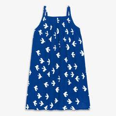 Clearance kids gauze tank dress in bluejays
