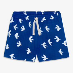 Clearance kids gauze beach short in bluejays