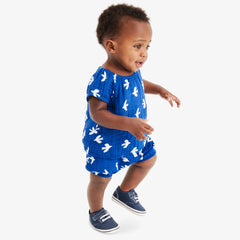 Clearance baby gauze 2-piece set in bluejays
