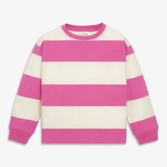 Kids long sleeve easy tee in rugby stripe