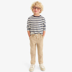 Kids stretch chino drawstring pant