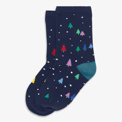 Clearance kids crew sock in rainbow forest